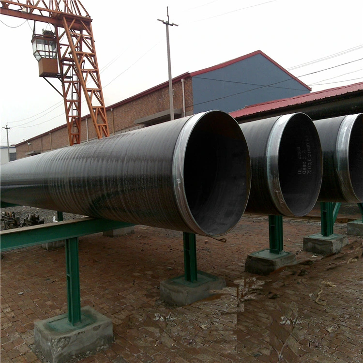 Spiral Welded Steel Line Pipe API5l X42 X60 X70 SSAW LSAW ERW Anti-Corrosion Coated Line Pipe Polyethylene Coated Steel Pipe 3PE Black Ms Carbon Pipe