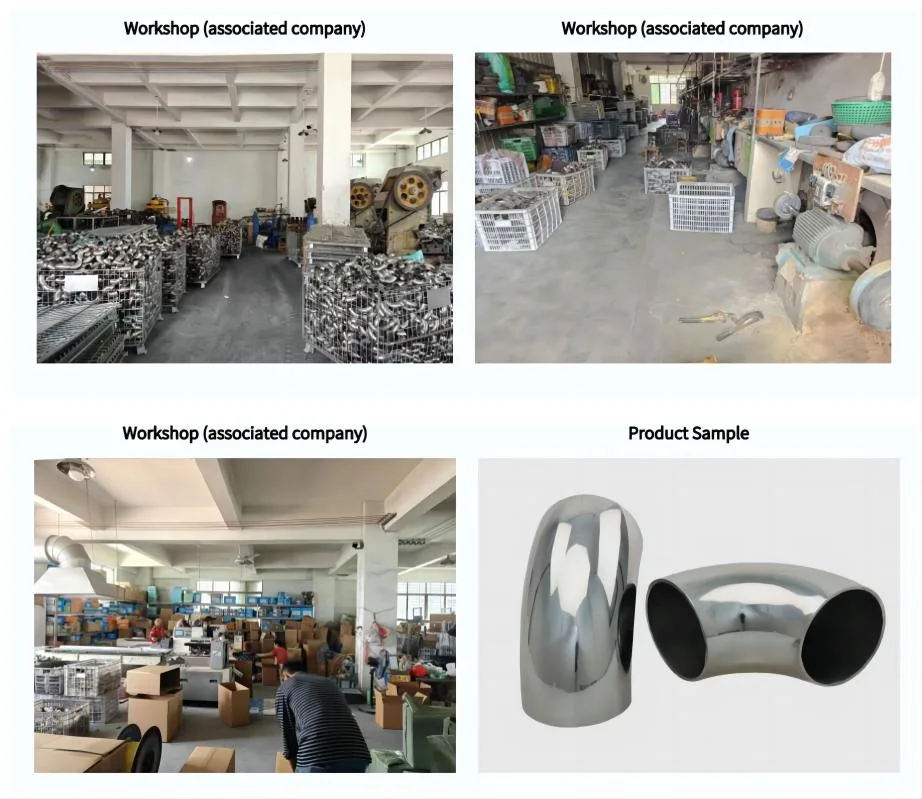 SS304/316 Stainless Steel 45/90 Degree Butt-Welded/Welding Elbows for Pipe Fitting