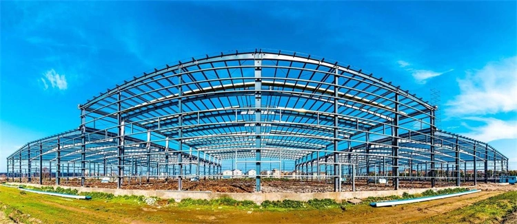 Hot Sale Hot DIP Galvanized Steel Frame Multi-Span Steel Pipe Gable Frame Structure for Warehouse Workshop Hangar Garage