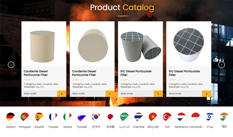 Sic Ceramic Cordierite DPF Filter Silicon Carbide Catalyst Substrate for Diesel Exhaust