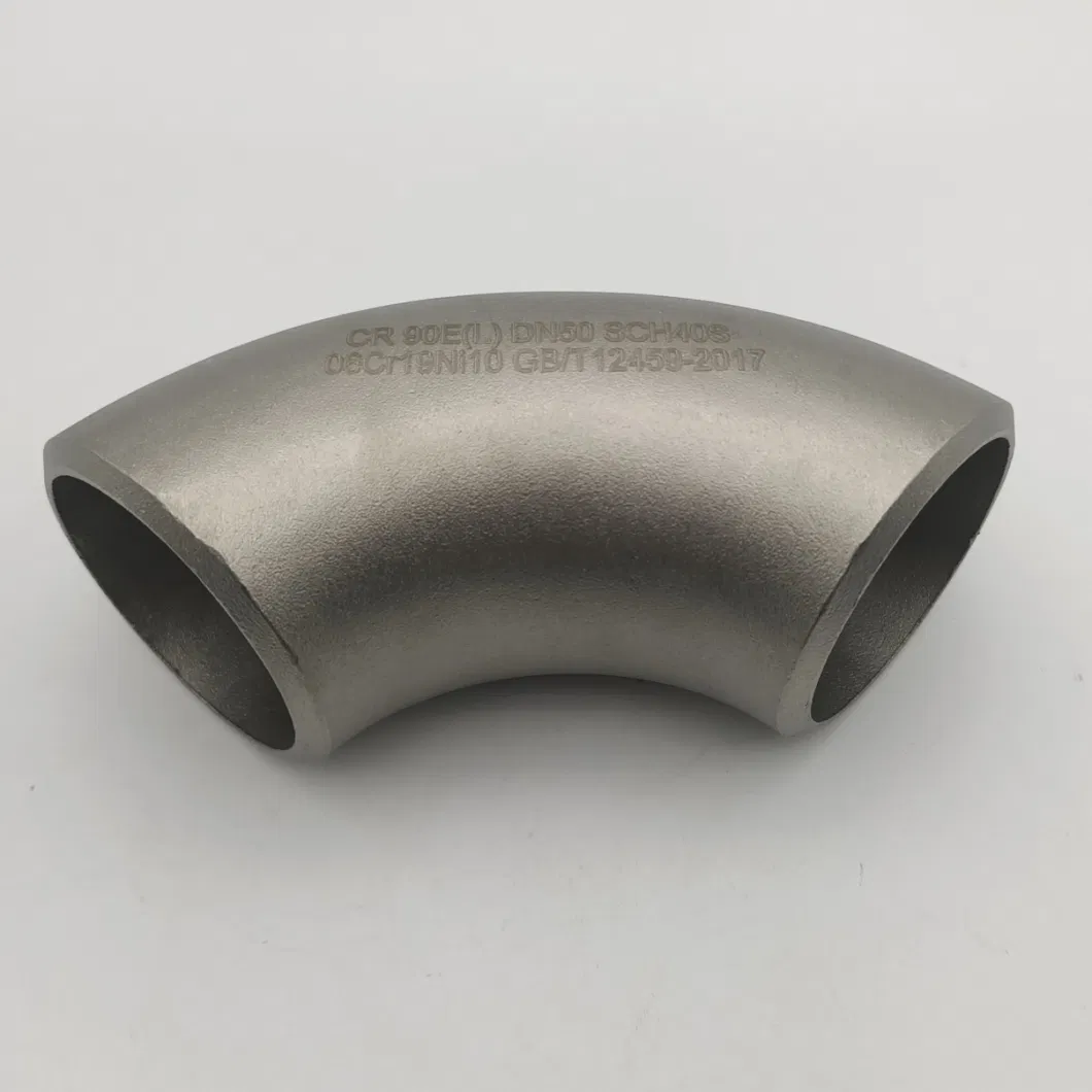 Butt Welding Seamless Large and Small Diameter Stainless Steel Pipe Fittings Forged 45/60/90d Elbow