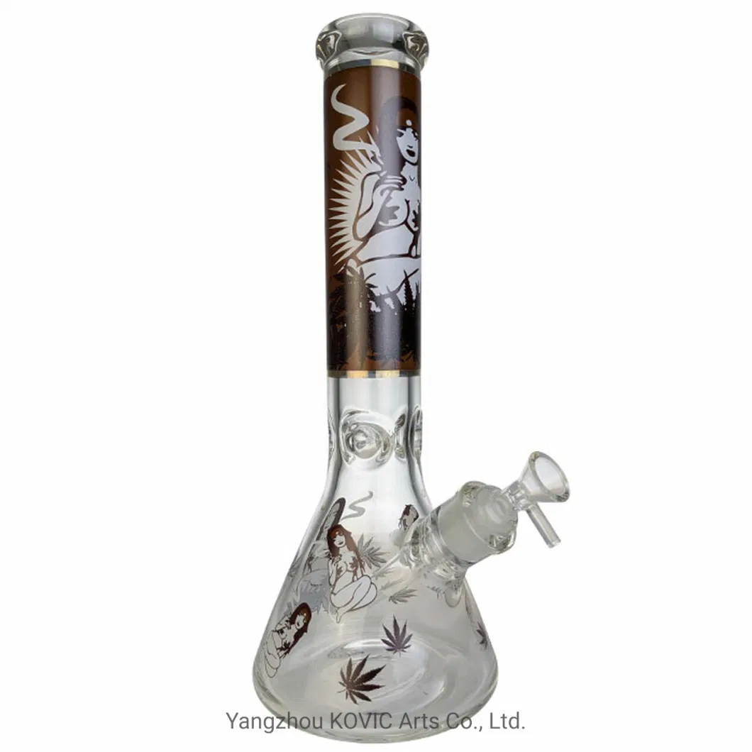 14&quot; Miss Mary Jane Color Decal Beaker Water Pipe Glass Smoking Pipe