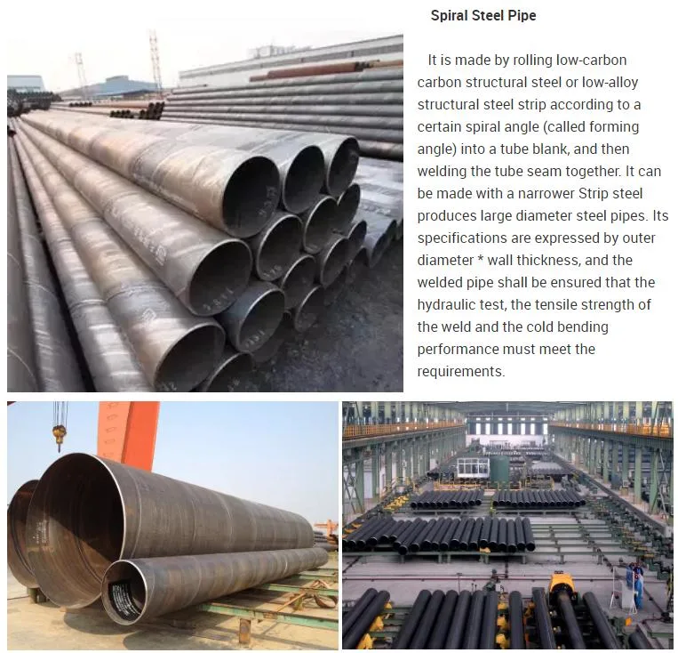 API 5L Spiral Welded Carbon Steel Pipe Gas and Oil Pipeline