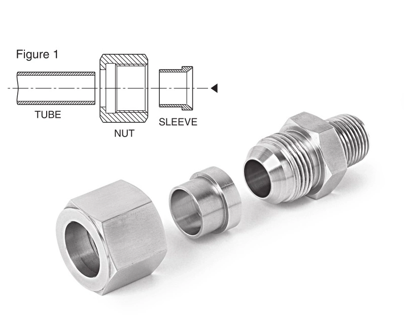 Stainless Steel Female NPT Run Tee Tube Fittings Adapters