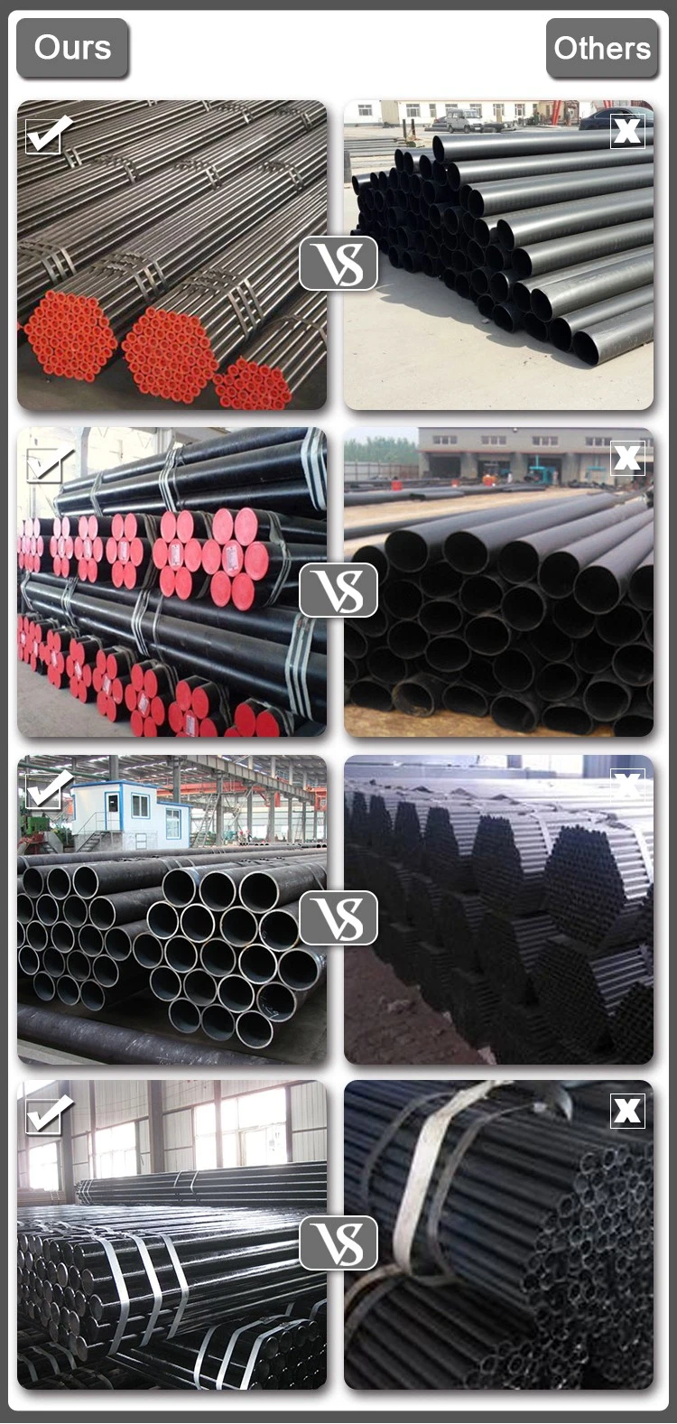 ASTM A252 Gr. 2 &amp; Gr3 LSAW/SSAW Steel Pipe Piles