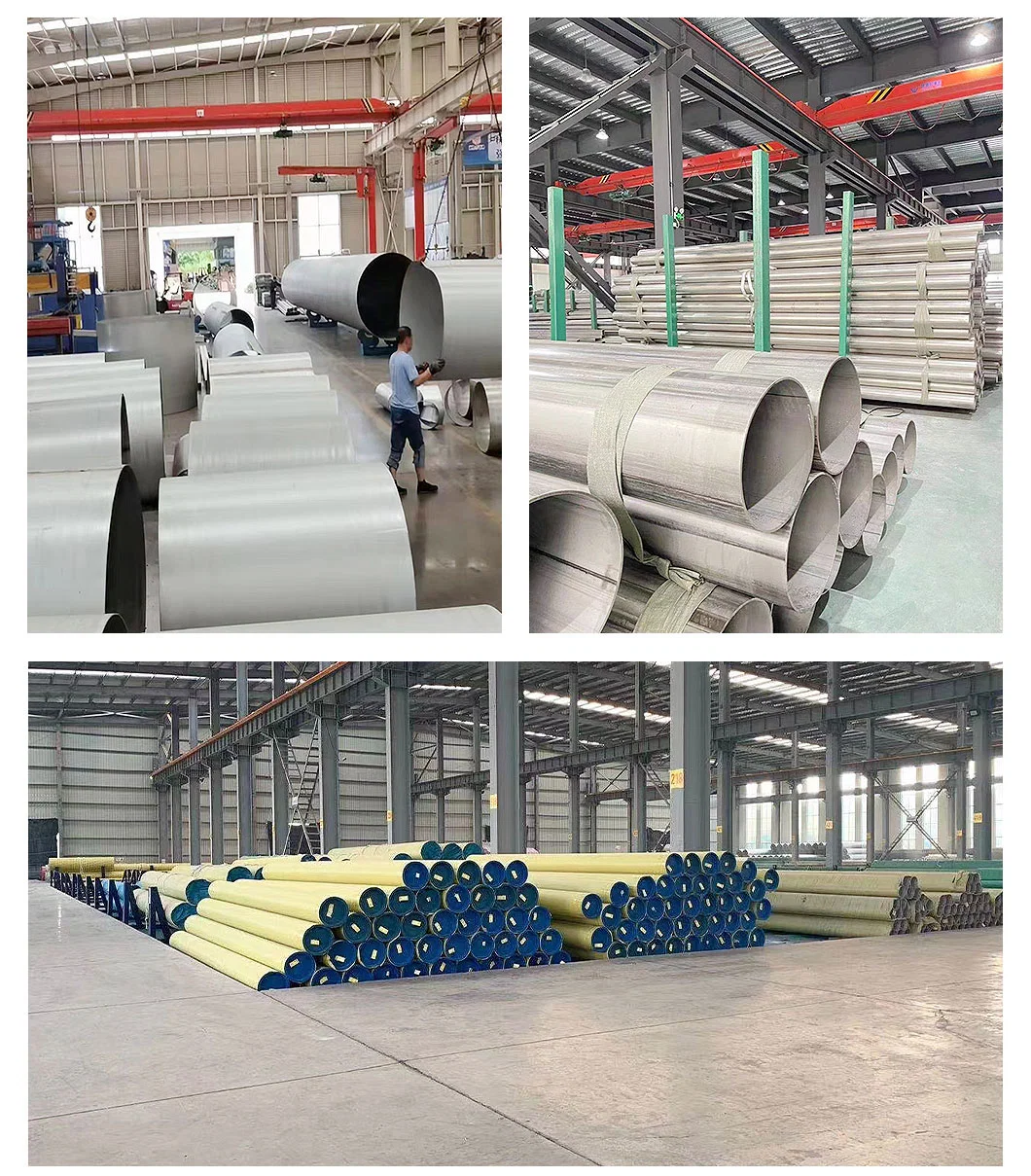 for Machinery-Manufacturing Welded Circular Pipe 304/316 Industrial Large-Diameter Stainless Steel Welded Tube