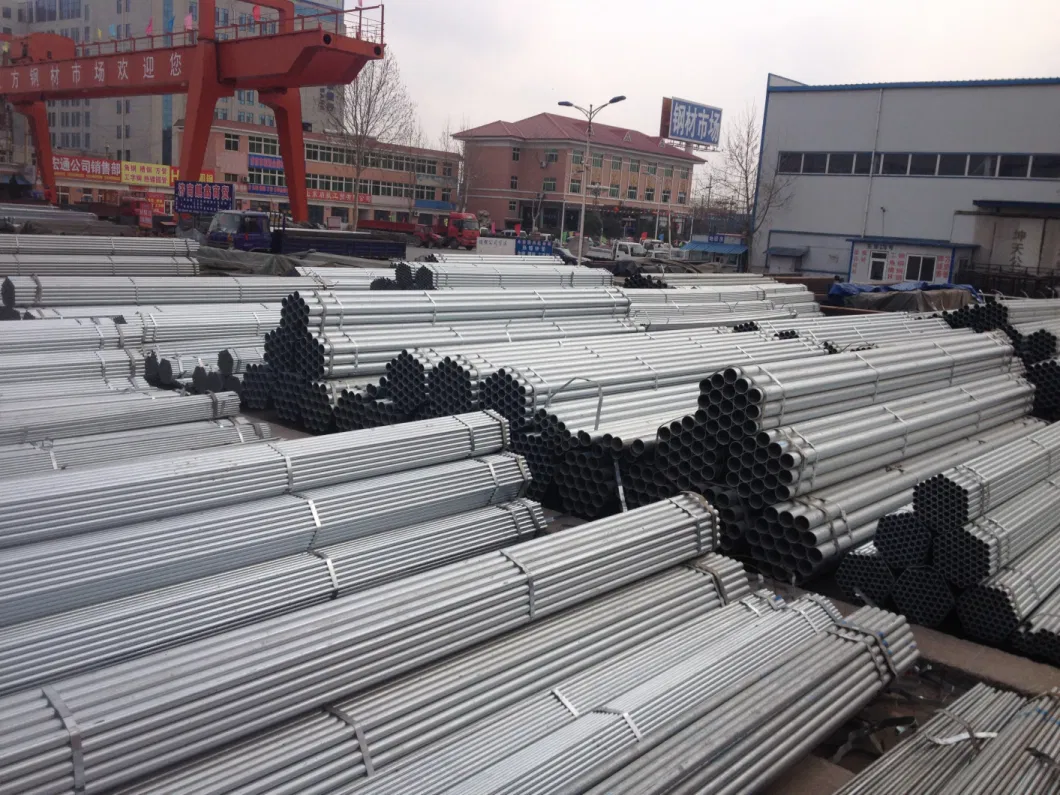 Manufacturer Hot DIP Q195 Q235 A53 A333 A106 St45 Sch40 DN15 En10219 En10210 Gi Construction Scaffolding Round Galvanized Steel Pipe