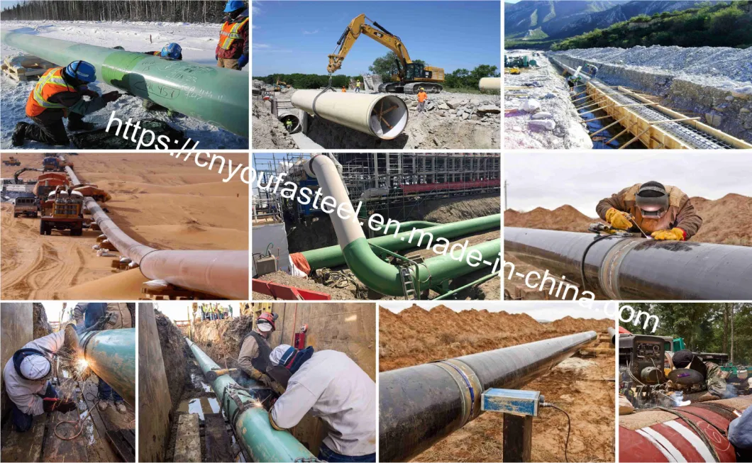 Gas Industry 3PE 3PP Zinc Coating Gr B X42 X52 Offshore Line 3PE 3PP DIN 30670 ERW Steel Pipe