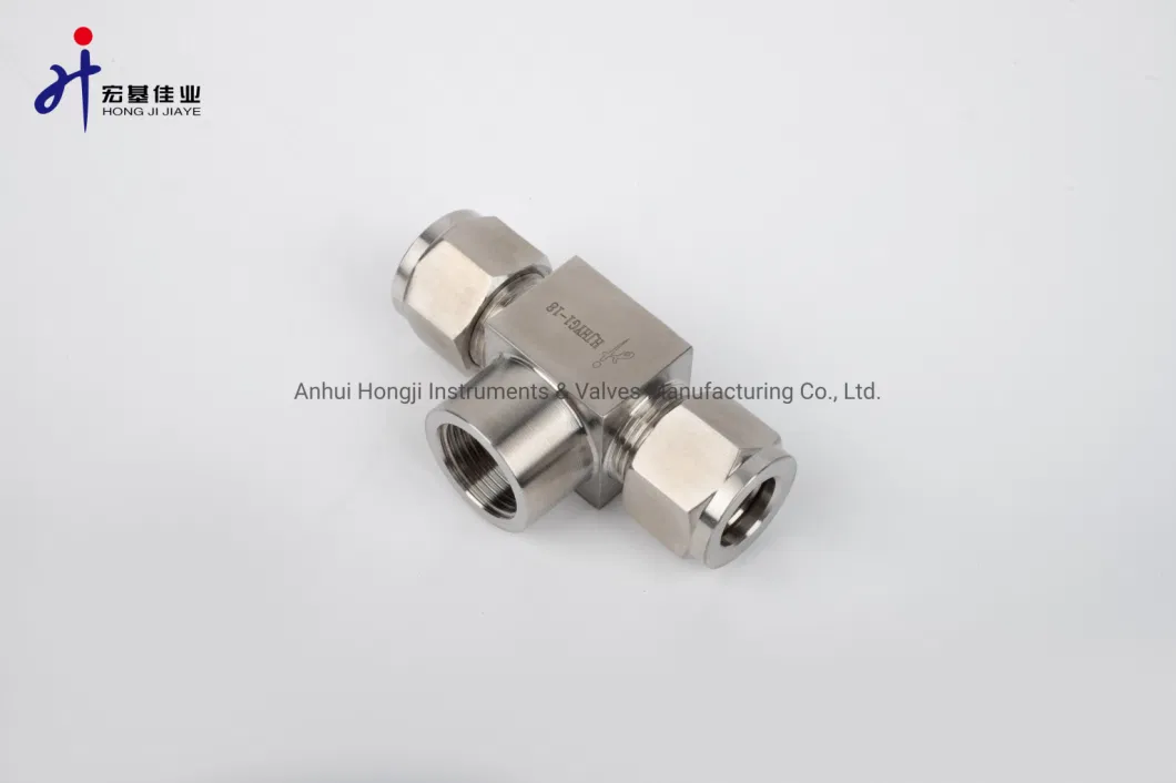 SS316 Tube Female Branch Tee Type Tube Union Adapter for Instrumentation