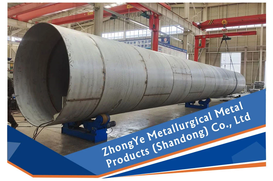 for Machinery-Manufacturing Welded Circular Pipe 304/316 Industrial Large-Diameter Stainless Steel Welded Tube