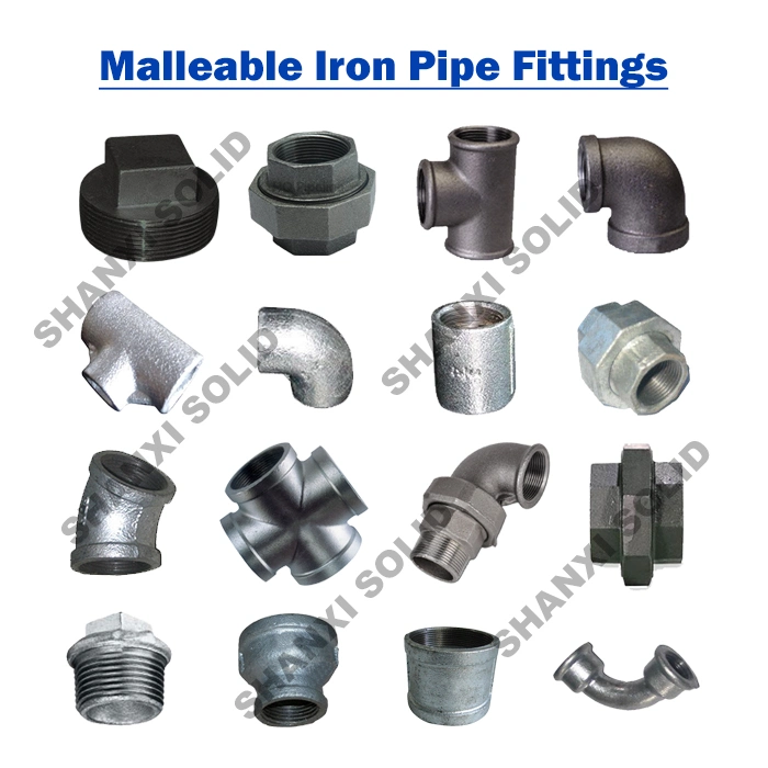 Galvanized Black Malleable Iron Pipe Fitting Malleable Iron 90 Degree Elbow