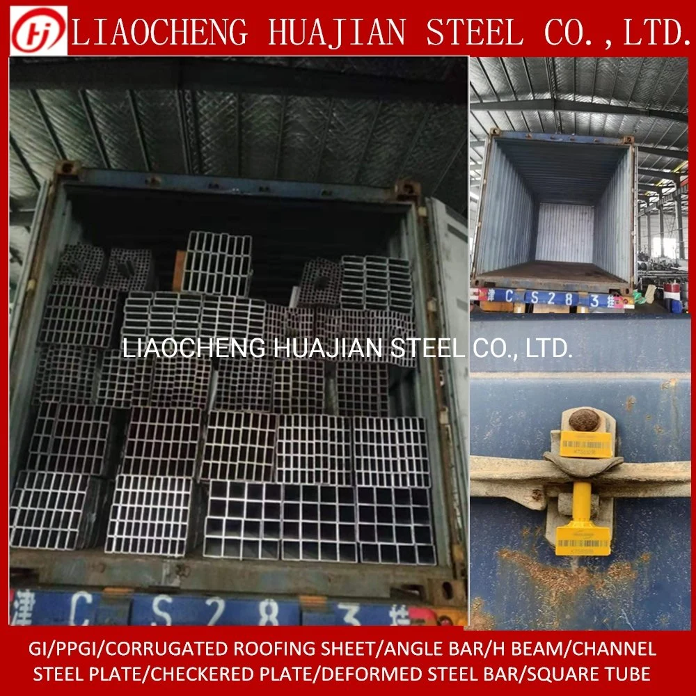 Q235B Q355b 100X100 Square Steel Tube Supplier ERW Galvanized Black Square Rectangle Tube Hollow Section