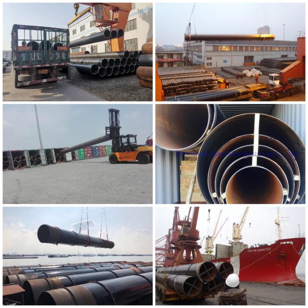 24 Inch 1400mm LSAW Steel Pipe Black Welded Pipes Pile API 5L SSAW Steel Pipe