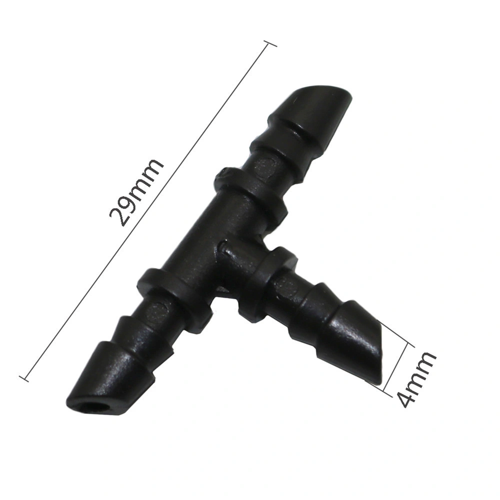 Garden Irrigation 3mm Barbed Tee Connector Agriculture Drip Hose Connector Adapter for 1/8 Hose