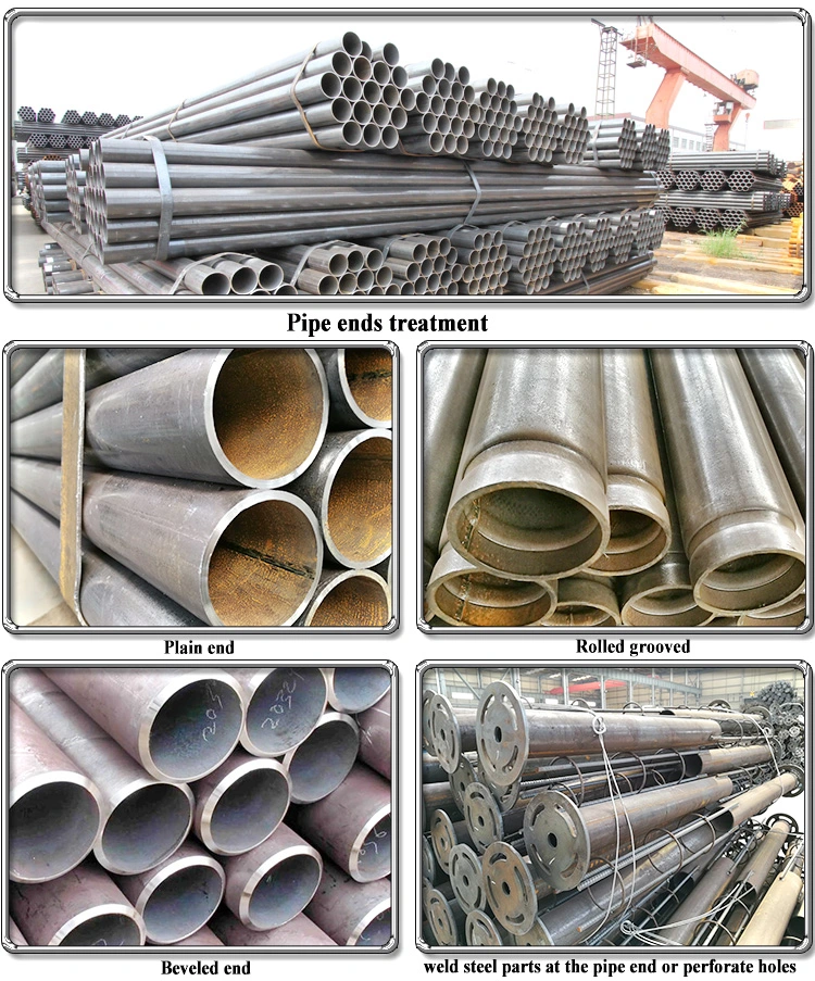 SSAW 219-2020mm Large Size Spiral Welded Black Carbon Steel Pipe