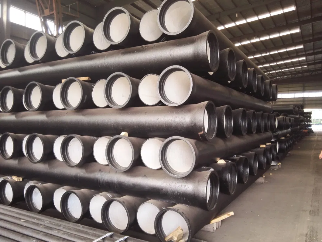 New Arrival Black Ductile Iron Pipe Cast Iron Di Pipe, 300mm, K7 K8 K9, Cement Coating Thickness, PCI Pipe