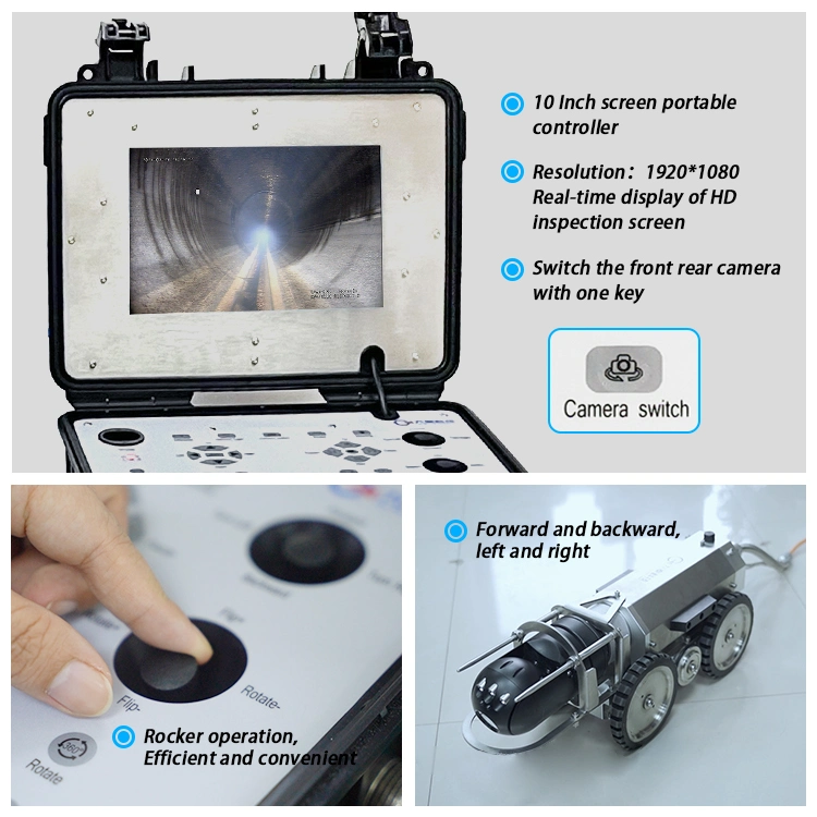 Industrial Pipe Inspection Camera with CCTV Crawler Technology