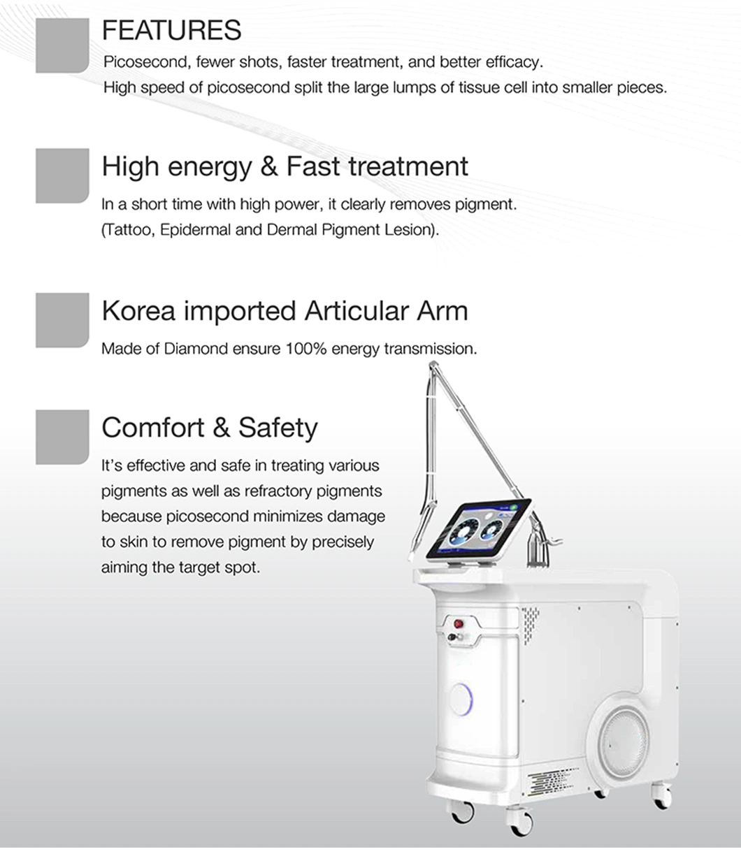 CE Skin Rejuvenation Pico Q-Switch ND YAG Laser Tattoo Removal for Sale