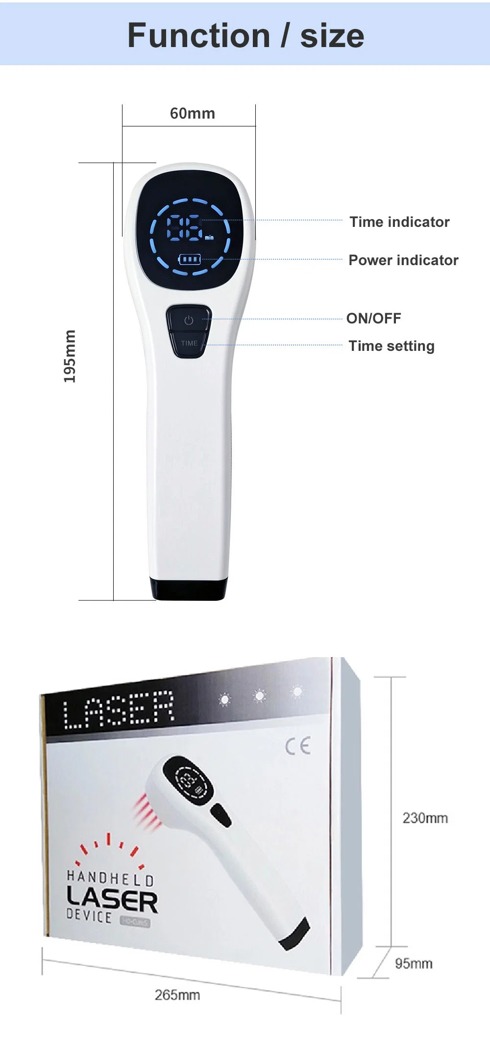 Handheld Pain Relief Tissue Repair Laser Acupuncture Treament Equipment