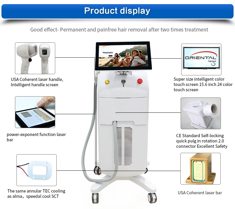 Big Spot 808 Diode Laser Hair Removal 808 755 1064 Nm Diode Laser Hair Removal