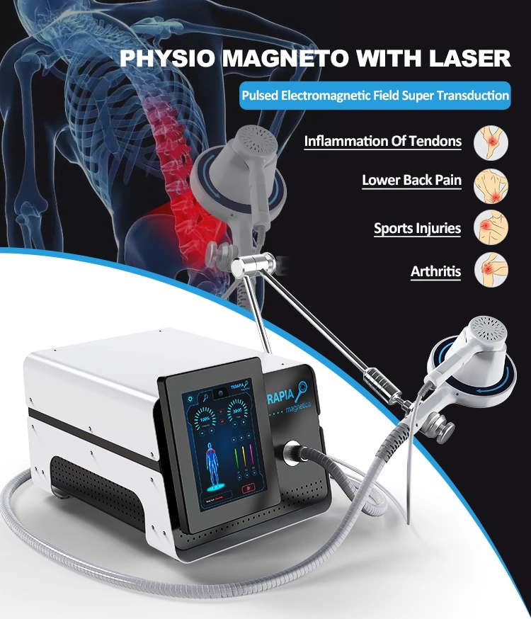 Best Quality Acute Chronic Pain Removal Physical Therapy Magnetic Therapy Device Combined with Laser for Pain Relief