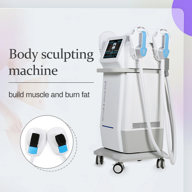 4 Handles EMS Tesla Body Sculpting Slimming Building Muscle Burning Fat Machine