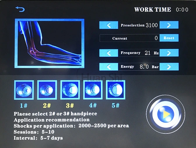 New Ideas Extrcorporeal Shockwave Machine 17 MHz Pneumatic Shockwave Therapy Sotopmed Device for Penis