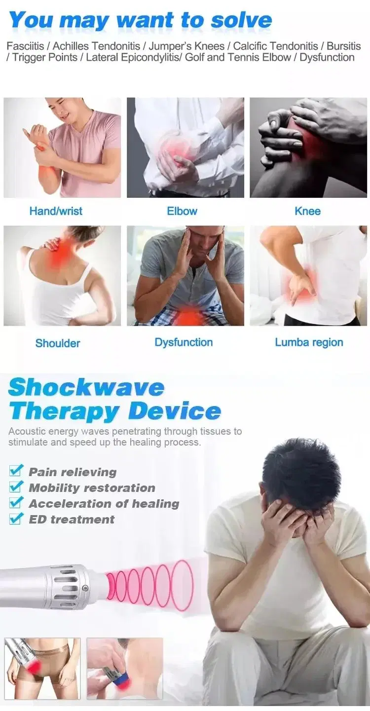 Effective Body Massage Pain Relief Sw6 Shockwave Therapy Machine