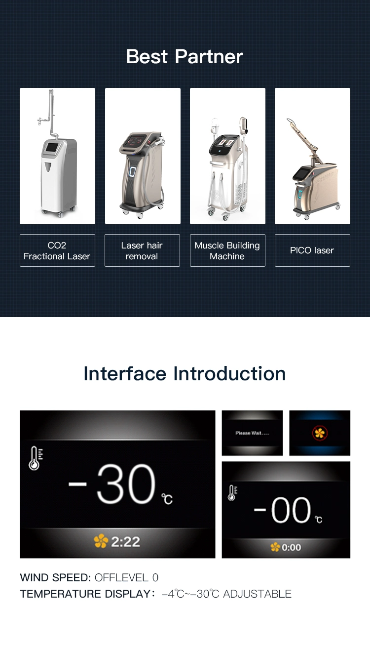 Freeze Machine Cooling Machine IPL Laser, CO2 Laser Skin Treatment