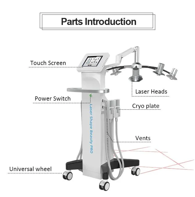 3 in One 6D Laser 635nm Non Invasive Cold Fat Removal Therapy Body Slimming Machine