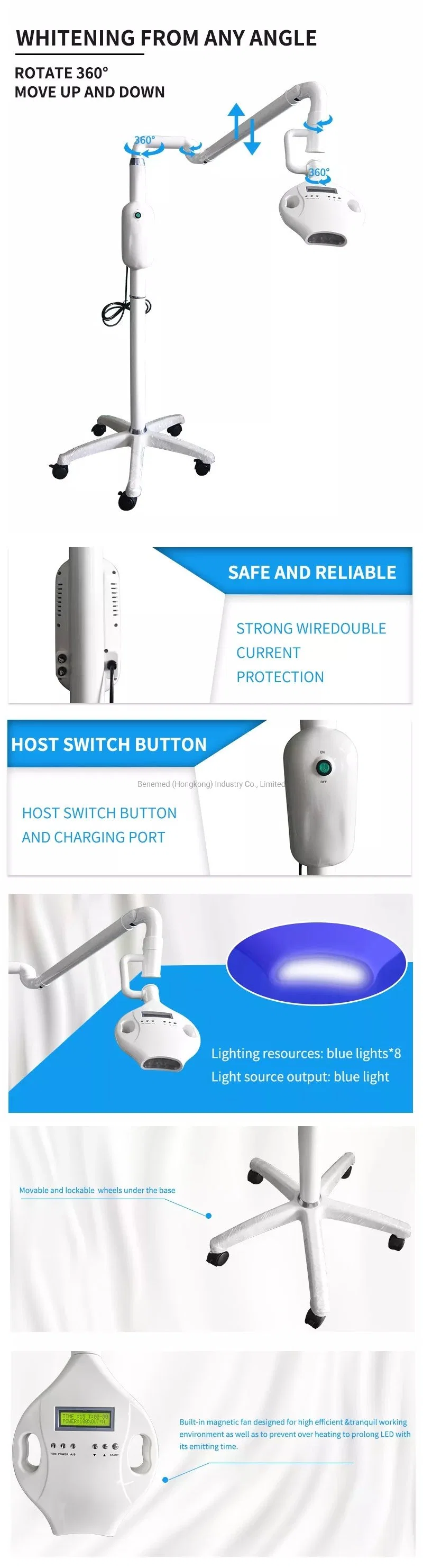 2021 New Dental LED Therapy Cold Lamp Teeth Whitening Machine