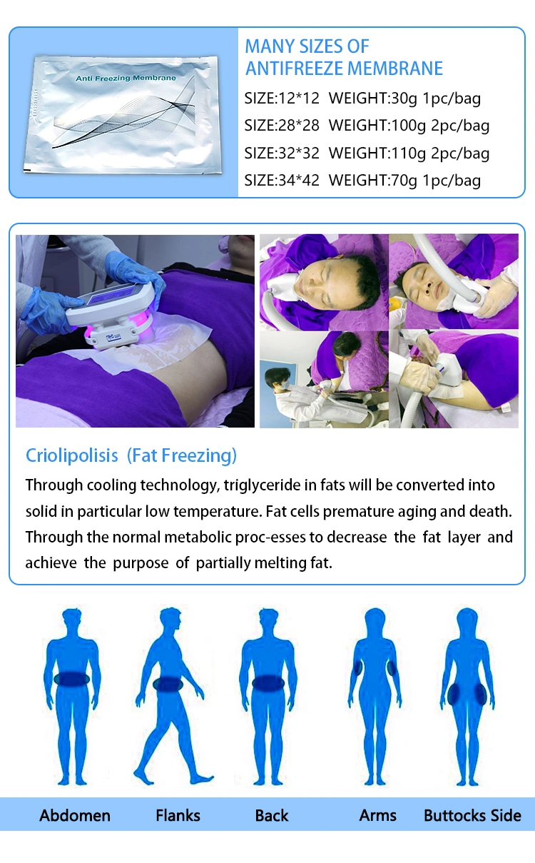 Cryo Slimming Cold Freezing Weight Loss Equipment Cryolipolisis Body Vacuum Suction Machine RF Lipo Laser Cavitation