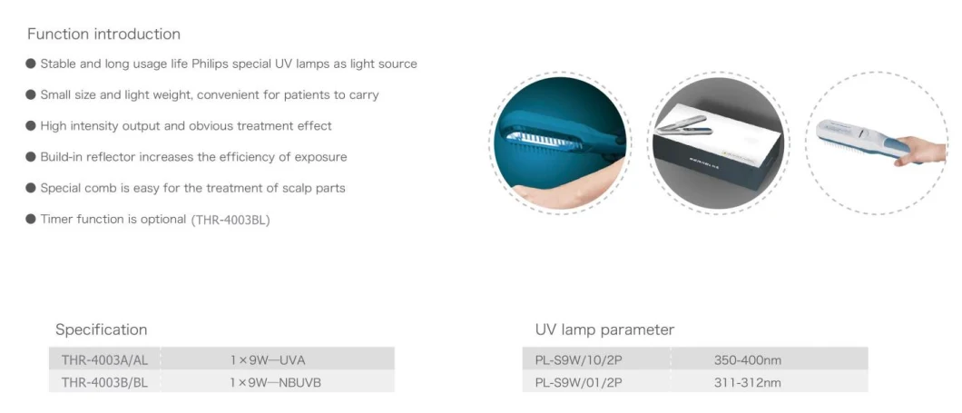 Semiconductor Laser Treatment Instrument UVB Phototherapy Lamp Fototerapia UV Light Phototherapy Unit