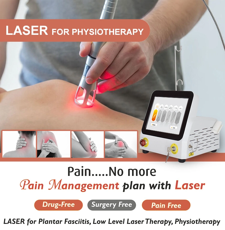 Portable High Power 60W 980nm 810nm 1064nm Physical Laser Therapylaser for Pain Relief