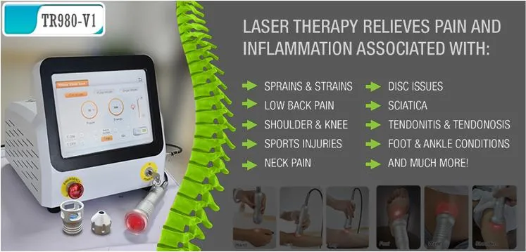 Factory Supply Physical Therapy Pain Relief Inflammation Reduction Physiotherapy Diode Laser Machine 980nm