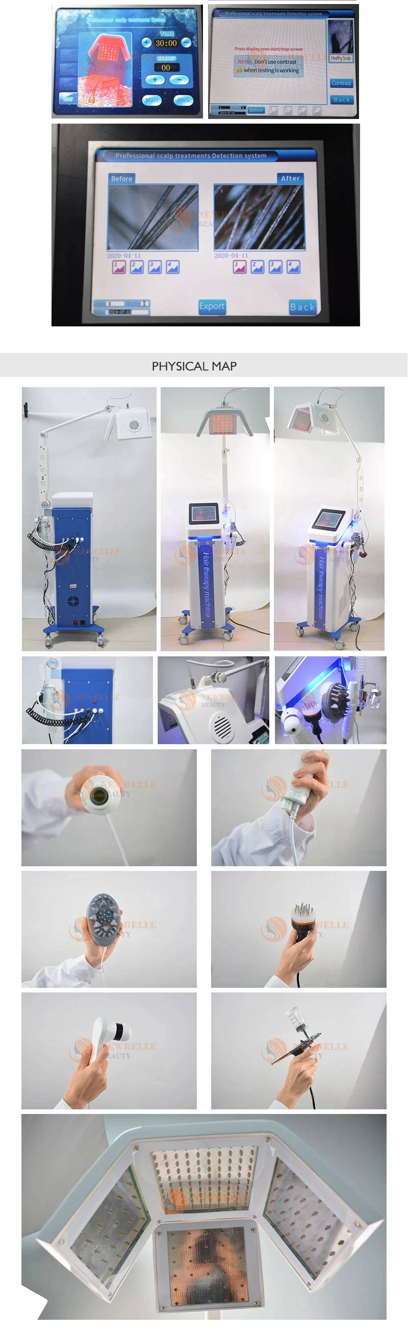 Diode Laser 650nm Red Hair Regrowth Machine Low Level Laser Light Therapy Anti Hair Loss Growth Device 272 277