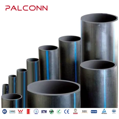 China Manufacturer Palconn280*16.6mm SDR17 Water Supply Black HDPE Pipes and Fittings