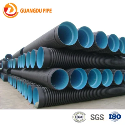 China Top Manufacturer Sn4/Sn8 Plastic Culvert Pipe HDPE Double Wall Corrugated (DWC) Sewage Spiral HDPE Pipe for Drainage Sewage