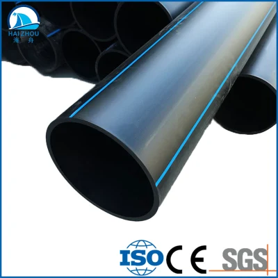 Black PE100 Sn8 100mm 200mm 300mm HDPE Water Supply Pipe