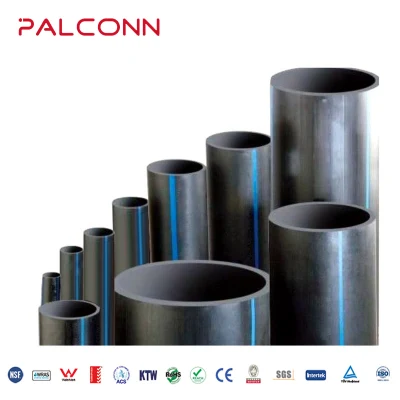 China Manufacturer Palconn200*9.6mm SDR21 Water Supply Black HDPE Pipes and Fittings