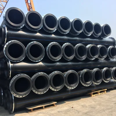 Plastic HDPE Pipe Sand Dredging Discharge Pipe with Stub End & Flanges