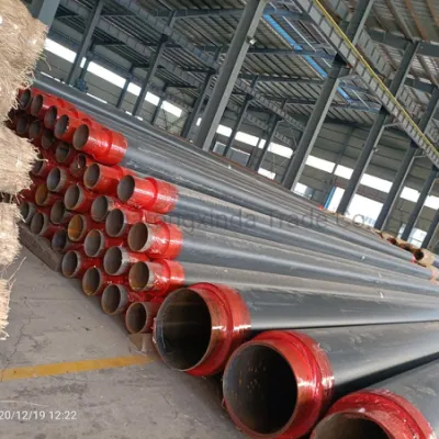  Underground Thermal Insulation Steel Pipe Withpolyurethane Foam and HDPE Jacket for Chilled Water Gas Oil Project