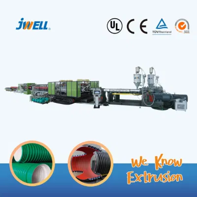 Jwell HDPE Horizontal Type Double Wall Corrugated Pipe Machine with Large Capacity