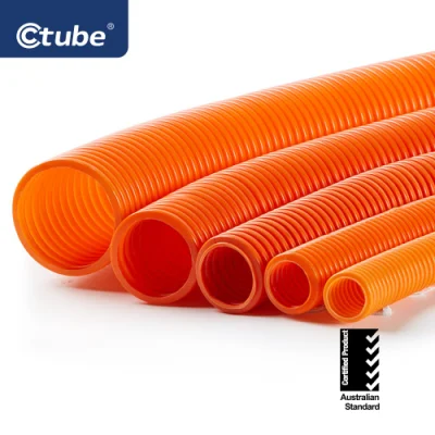 Orange Flexible Corrugated Conduit PVC Conduit for Electric