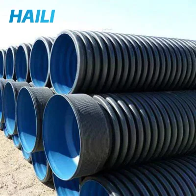HDPE Double-Wall Bellows 0.6MPa 0.8MPa Corrugated Plastic Drainage Pipe