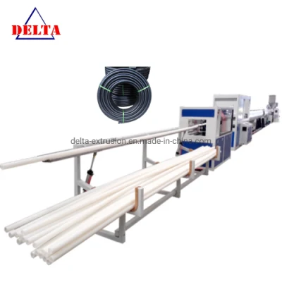 HDPE Water Supply Pipe with Color Line Pipe Extrusion Machine
