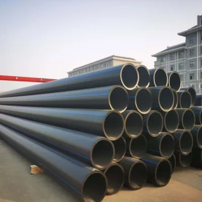 PE100 Material HDPE Pipe Polyethylene Pipes Pn6 SDR 21 17 13.6 DN200mm Black HDPE Wate Pipe