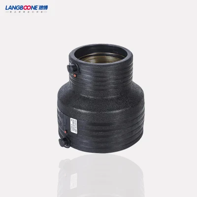 Injection Molded Pn16/10 HDPE Ef Fitting/PE100 Electrofusion Reducing Coupling Fitting