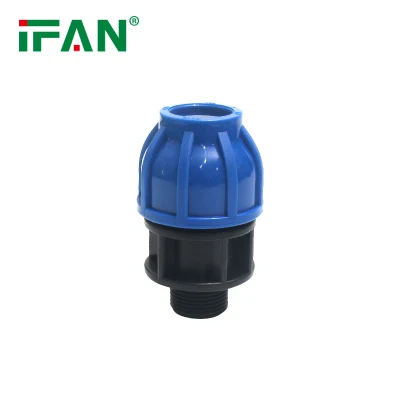 HDPE PVC PP PE Pipe Compression Fittings Male Adaptor Adapter
