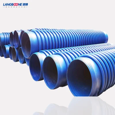 Sn16 Type-B HDPE Twining Structual Wall Pipe PE Drainage Pipeline Krah Pipe